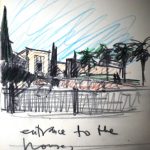 dibujo proyecto villa en marbella